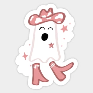 Ghost Cowgirl Sticker